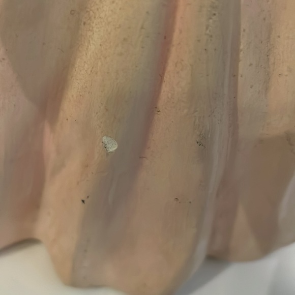 Vintage Chalkware 12” Victorian Lady With 2 Baskets of Flowers Figurine Doorstop - Picture 7 of 16